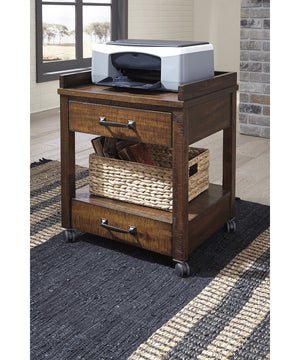 Baldridge Printer Stand Rustic Brown