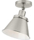 Hinton 1-Light Vintage Style Ceiling Light Brushed Nickel