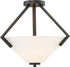 16"W Nome 2-Light Close-to-Ceiling Mahogany Bronze