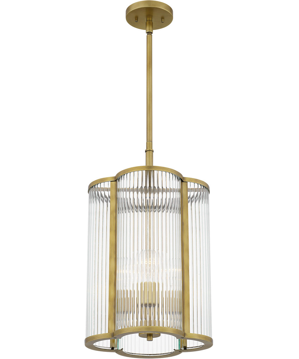 Aster Small 4-light Mini Pendant Weathered Brass