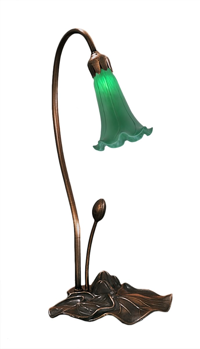 16"H Green Pond Lily Accent Lamp