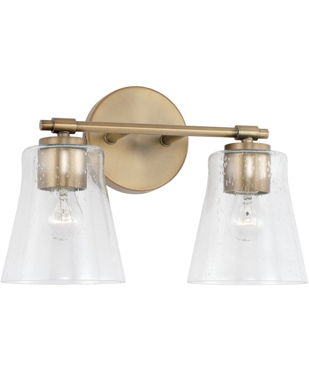 Baker 2-Light Vanity Aged Brass