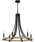 Colombes 6-light Chandelier Grey Ash