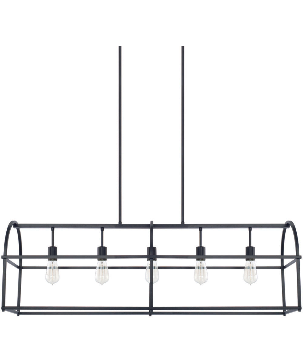 5-Light Island In Matte Black