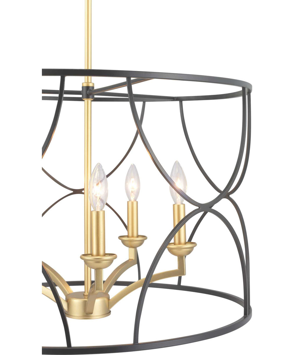Landree 5-Light Luxe Chandelier Light Matte Black