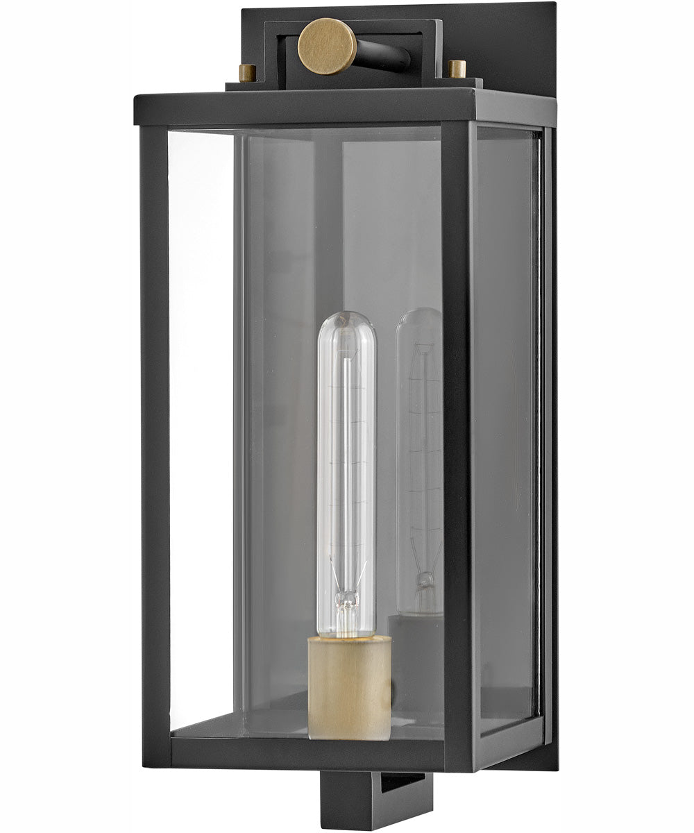 Catalina 1-Light Medium Wall Mount Lantern in Black