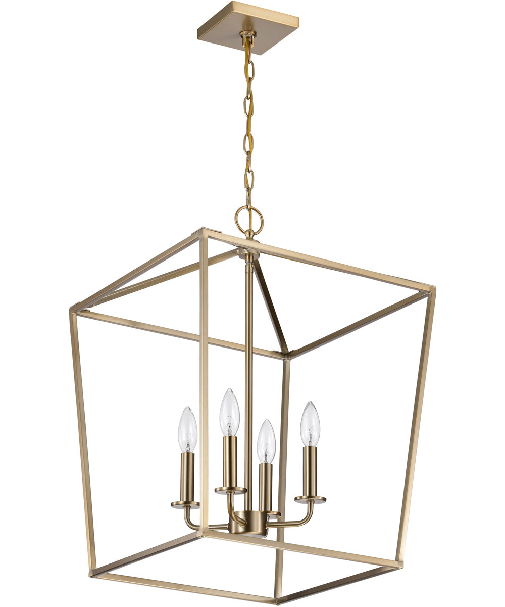 Emma 4-Light Pendant Burnished Brass