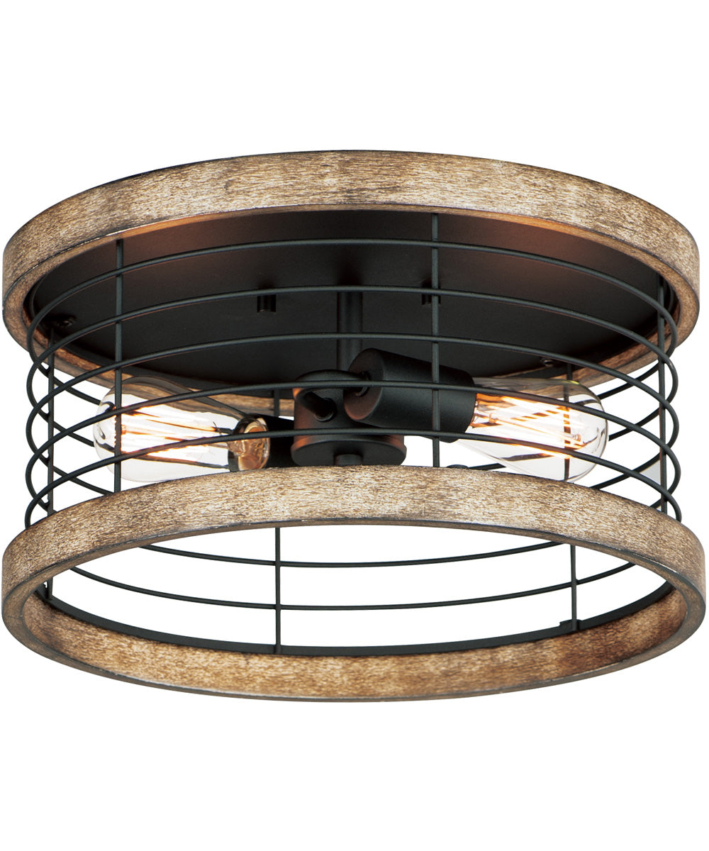 Homestead 15 inch Semi Flush Mount Driftwood / Black