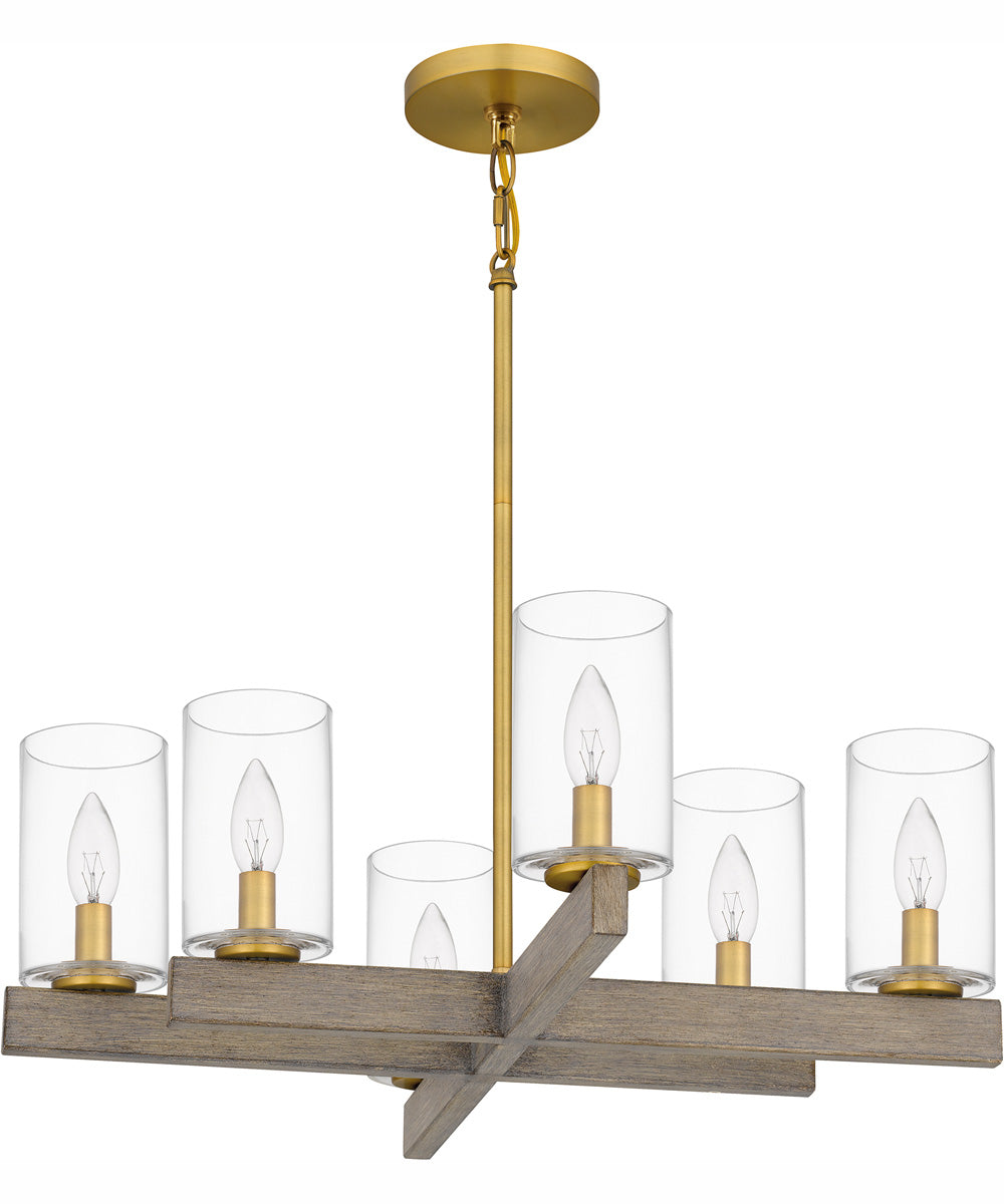 Warrington 6-light Chandelier Aged Brass