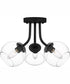Quoizel Semi-Flush Mount Medium 3-light Semi Flush Mount Matte Black