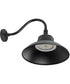 Outdoor Barn Gooseneck Wall Light Black Finish, 15"h