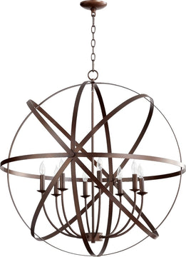 33"W Celeste 8-light Chandelier Oiled Bronze