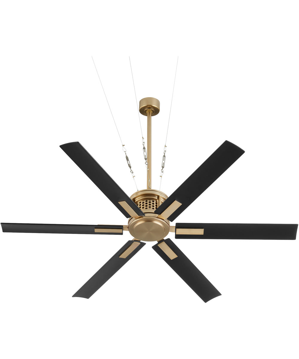 65" Zeus Patio Ceiling Fan Aged Brass