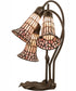 16" High Stained Glass Pond Lily 3 Light Accent Lamp