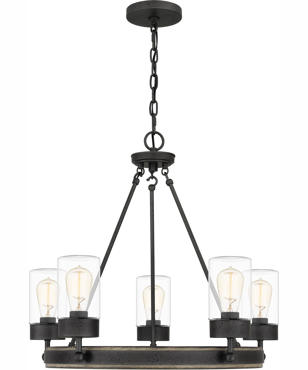 Kelleher 5-light Chandelier Distressed Iron