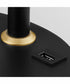 Tanko 1-Light Metal Table Lamp Antique Brass/Black With Usb Charging And Outlet