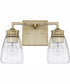 Newbury 2-Light Vanity Winter Gold