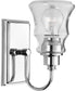 Litchfield 1-Light Clear Glass Coastal Bath Vanity Light Polished Chrome