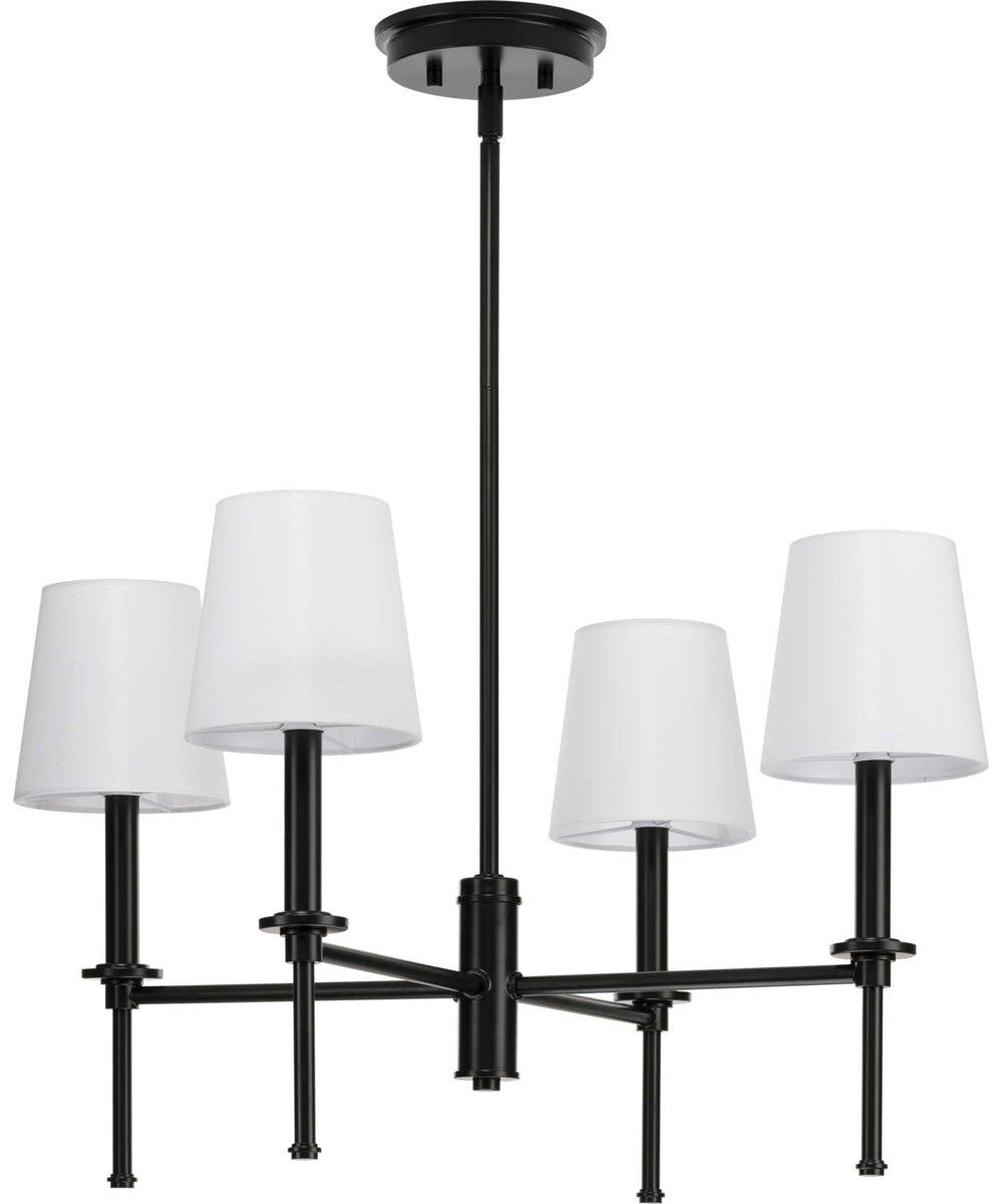 Elara 4-Light New Traditional  Chandelier Light Matte Black