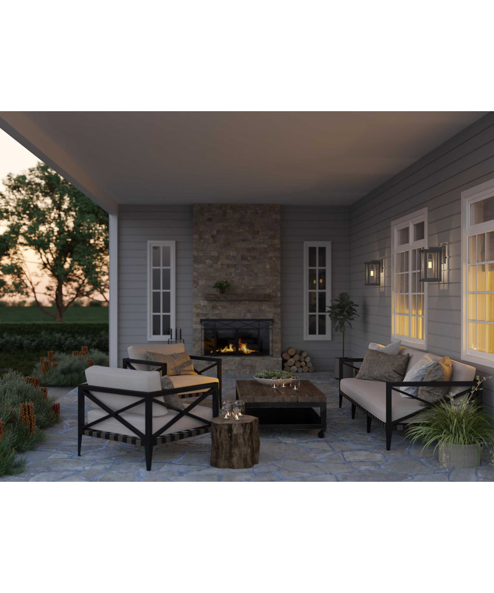 Endicott 1-Light Medium Wall Lantern Textured Black