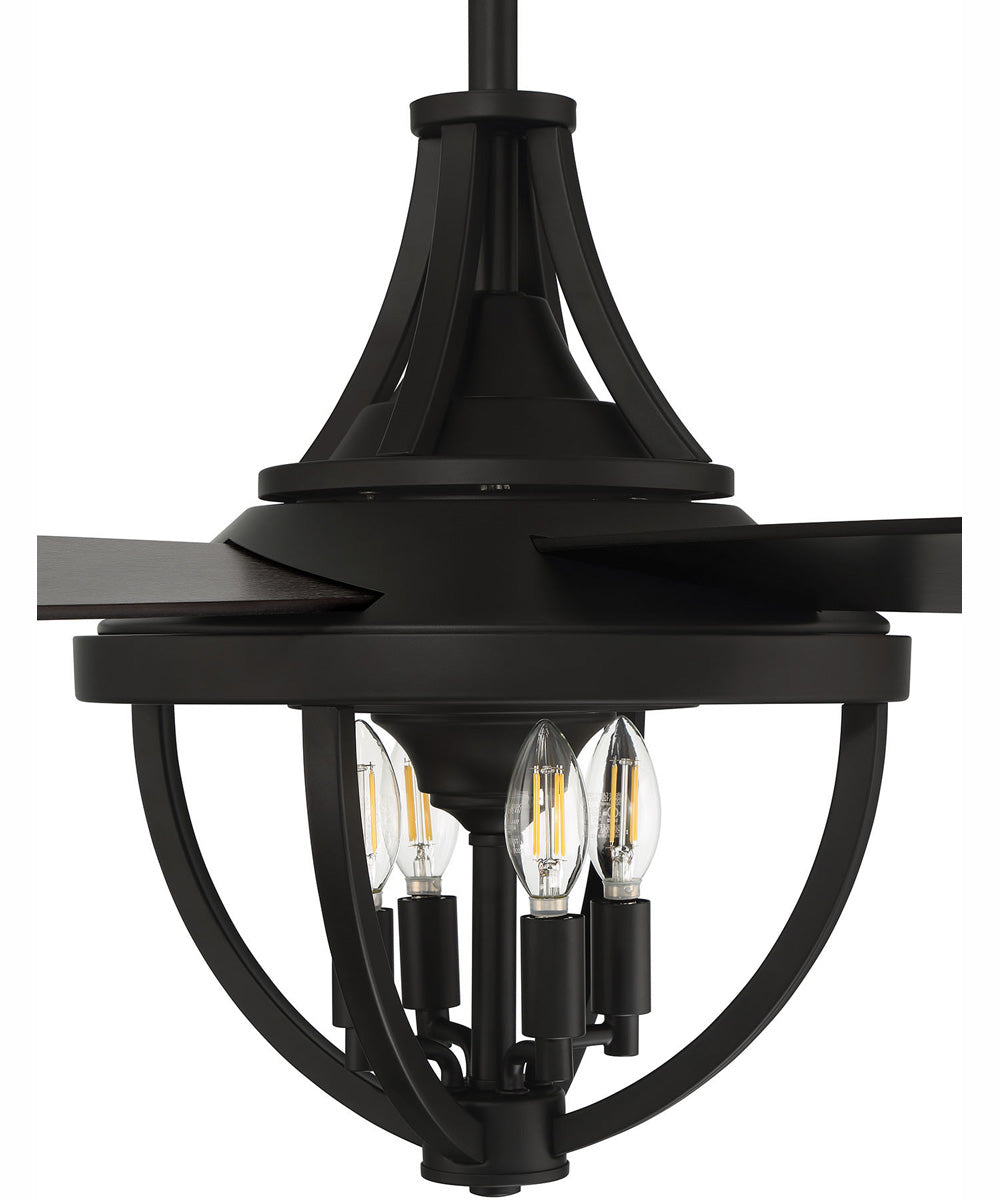 56" Nash 4-Light Indoor/Outdoor Ceiling Fan Flat Black