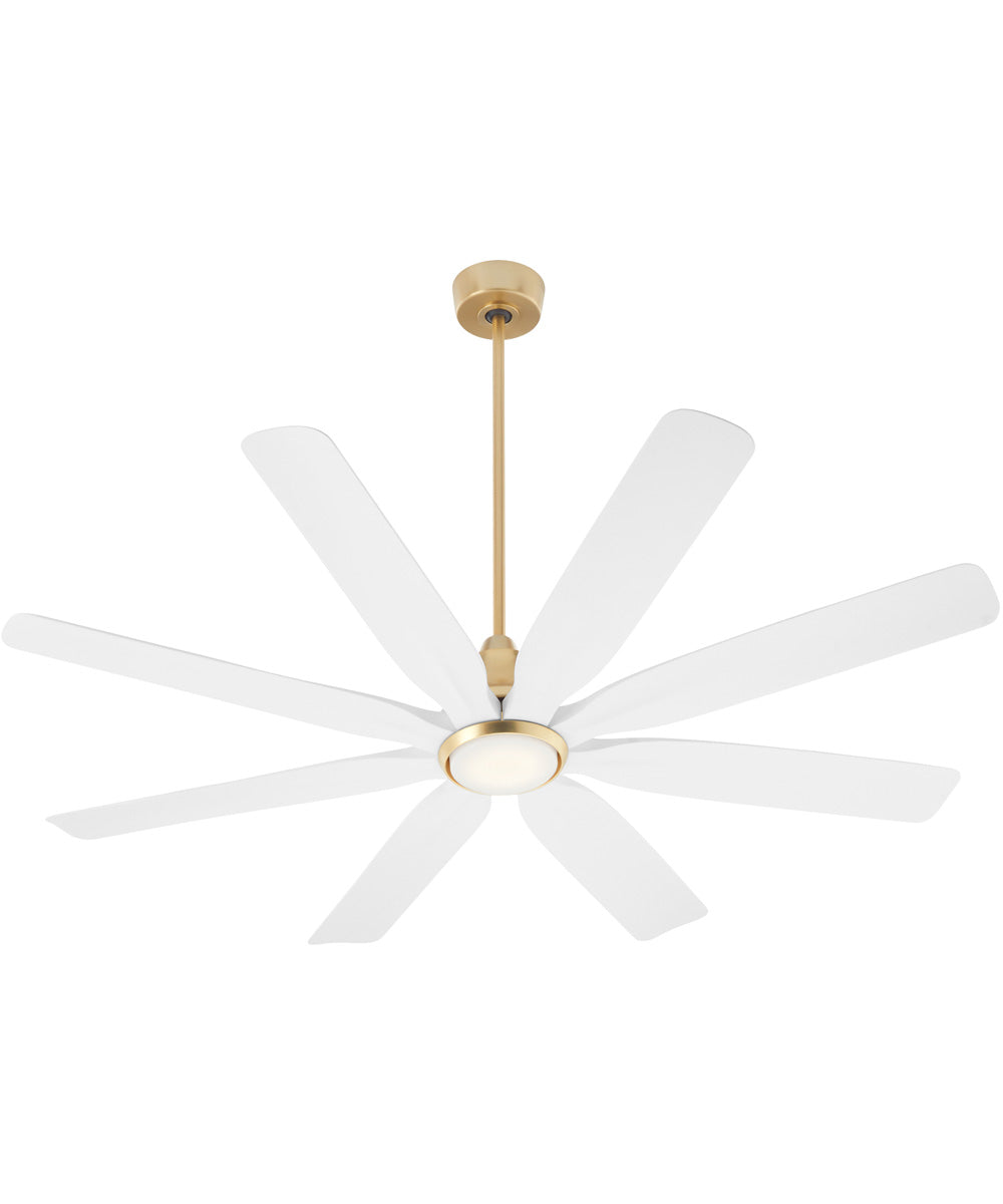 60" Rosales 1-light LED Patio Ceiling Fan Aged Brass