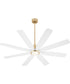 60" Rosales 1-light LED Patio Ceiling Fan Aged Brass