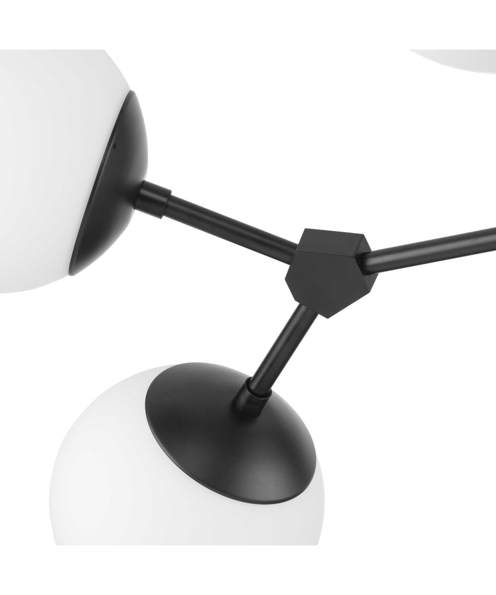 Haas 6-Light Mid-Century Modern Chandelier Matte Black