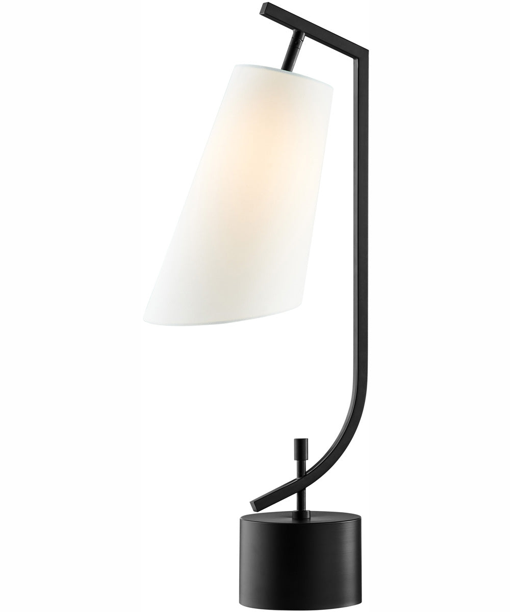 Xandra 1-Light Table Lamp Black/Off White Fabric Shade
