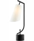 Xandra 1-Light Table Lamp Black/Off White Fabric Shade