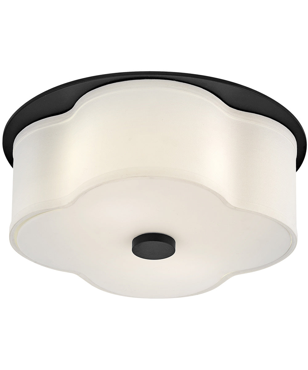 Delaney 2-Light Medium Flush Mount in Black