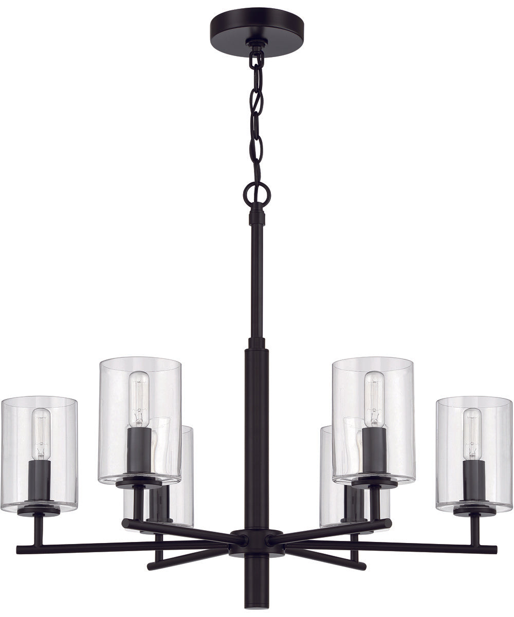 Hailie 6-Light Chandelier Flat Black