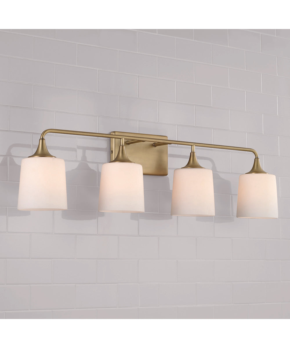 Presley 4-Light Vanity Aged Brass
