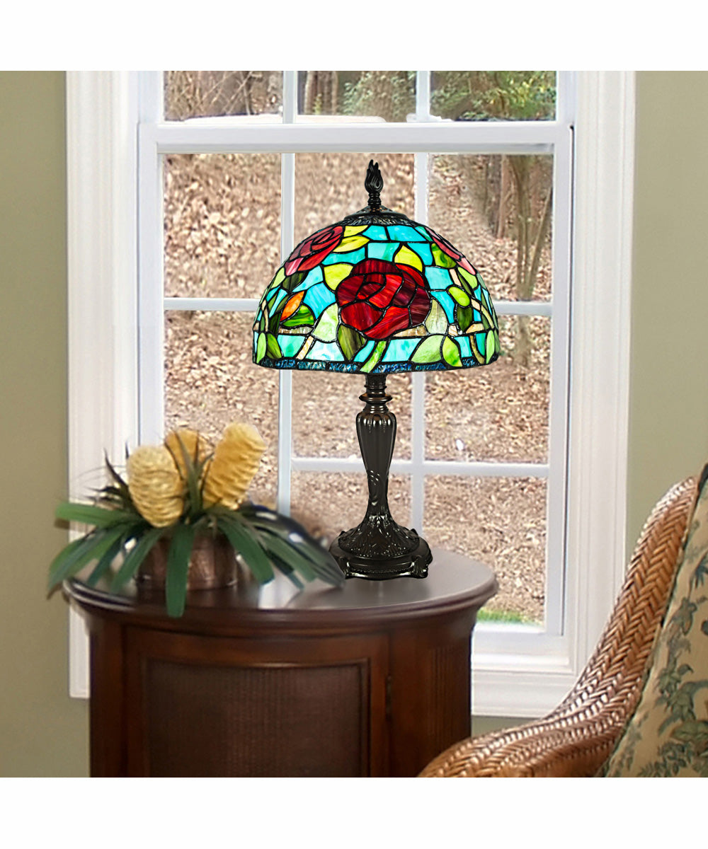 Saros Rose Tiffany Table Lamp
