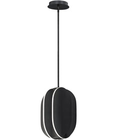 Interval LED Medium Ellipse Pendant Black