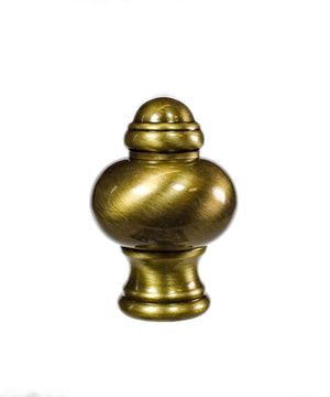 Knob Antique Brass Lamp Finial 1.75"h