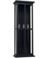 Mansell 3-Light Outdoor Wall Mount In Black With Clear Glass