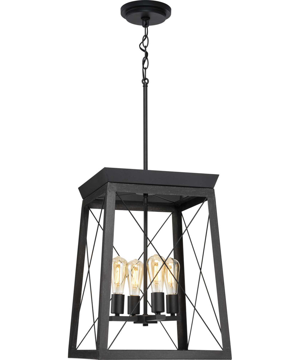 Briarwood 4-Light Farmhouse  Chandelier Foyer Light Textured Black
