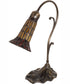 15" High Stained Glass Pond Lily Accent Lamp
