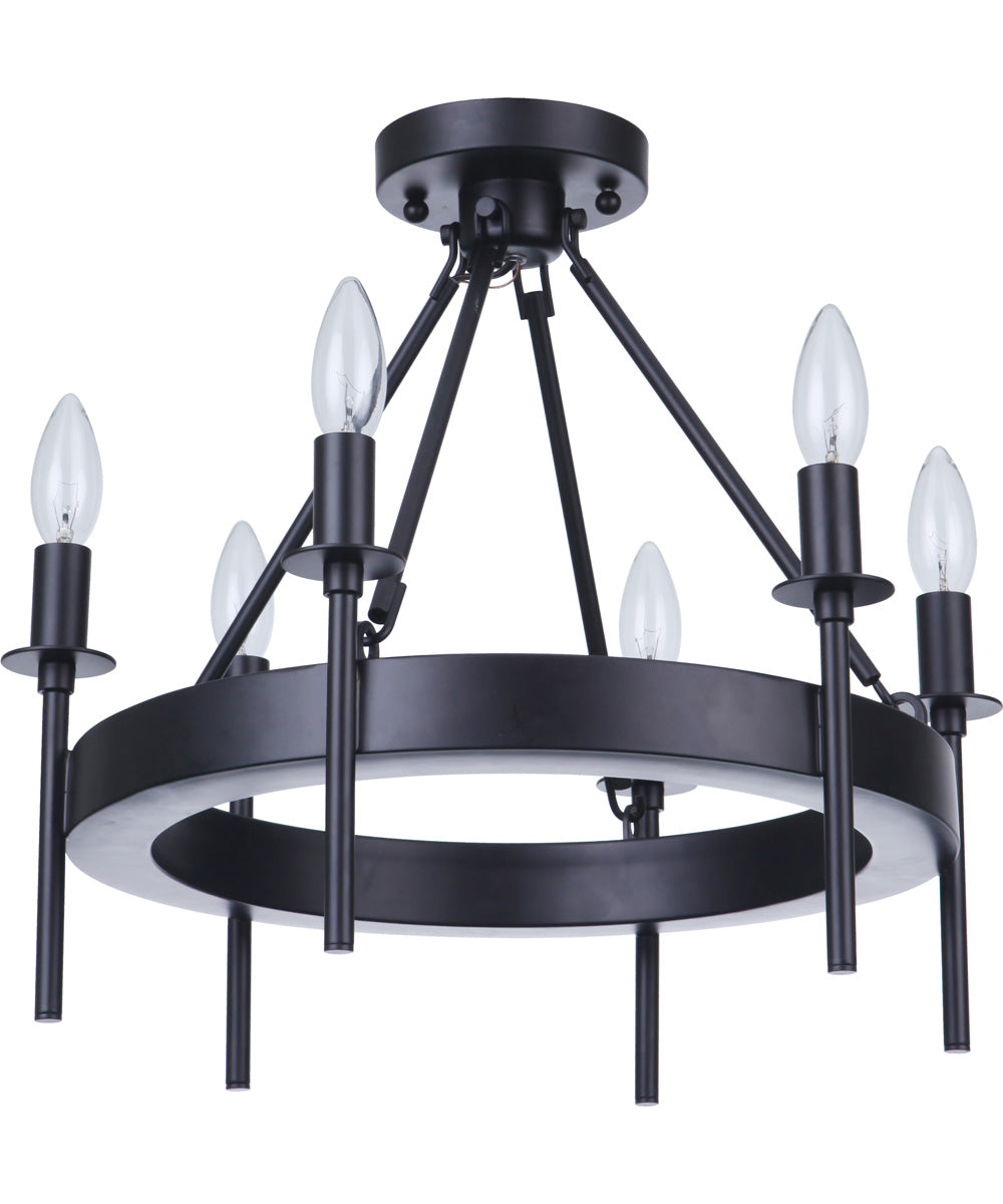 Larrson 6-Light Semi Flush Flat Black