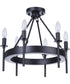 Larrson 6-Light Semi Flush Flat Black