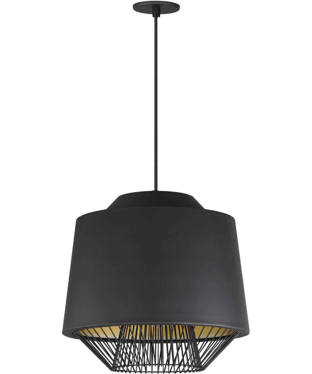 Phoenix 18.5 inch LED Pendant Black / Gold