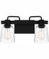 Lydia Medium 2-light Bath Light Matte Black