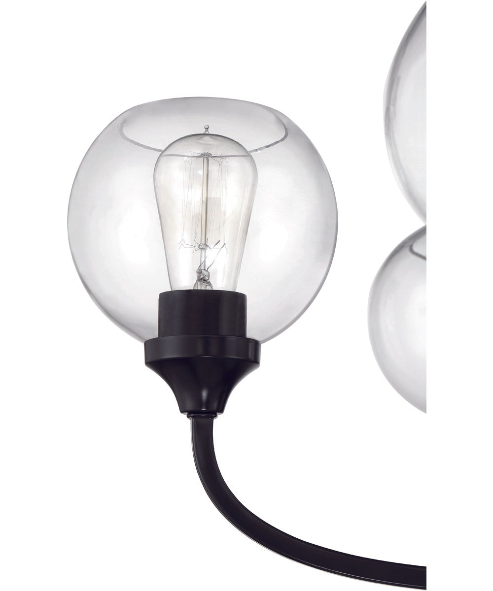 Glenda 5-Light Chandelier Flat Black