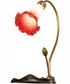 16" High Red/White Tiffany Pond Lily Accent Lamp