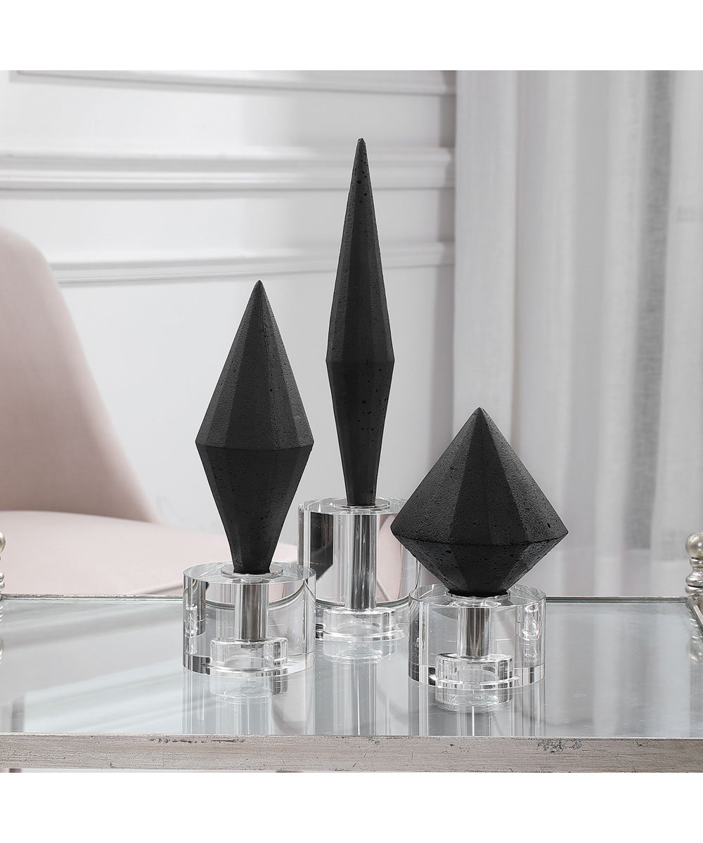Alize Black Sculptures,, Set of 3