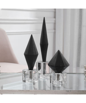Alize Black Sculptures,, Set of 3