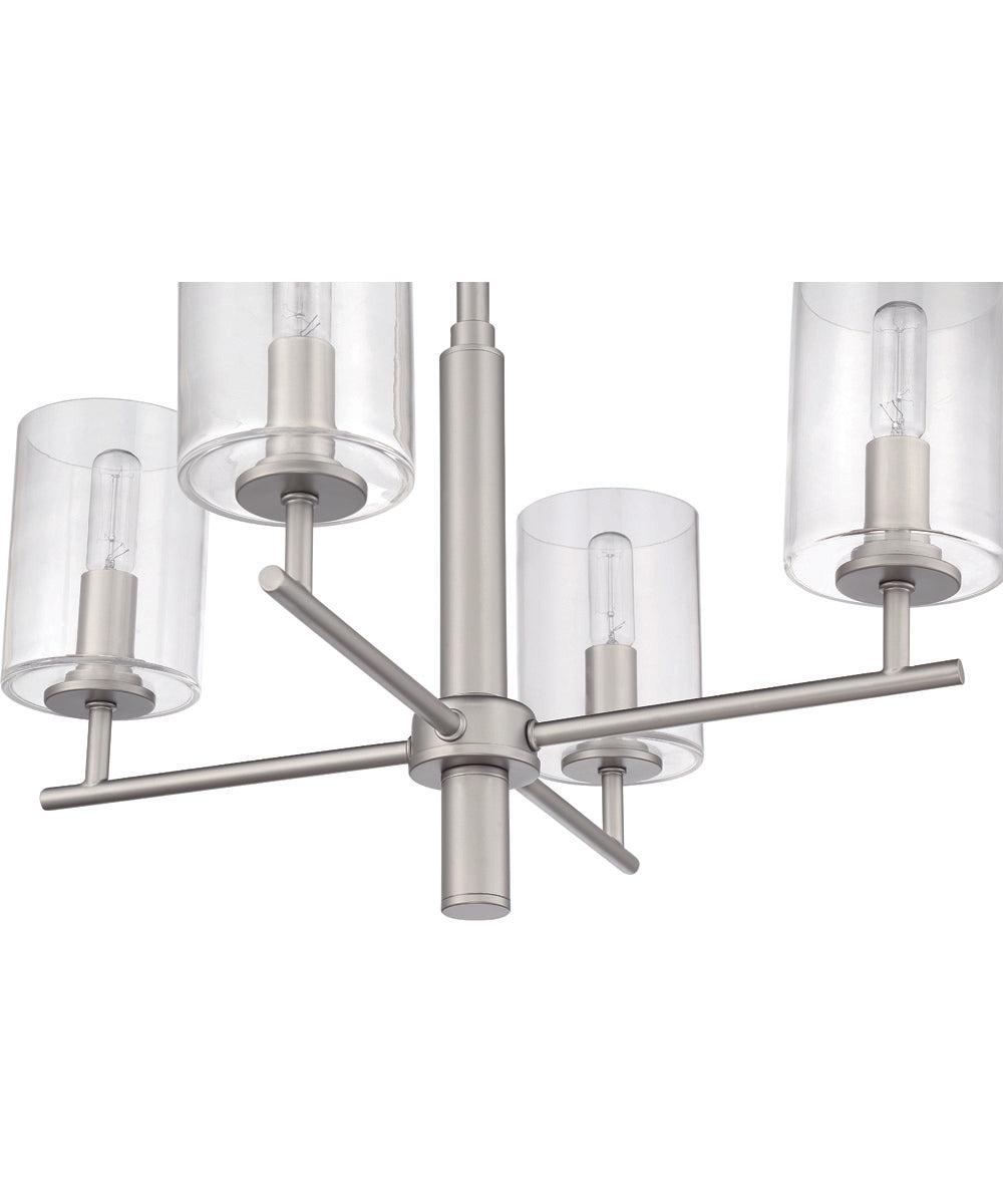 Hailie 4-Light Chandelier Satin Nickel