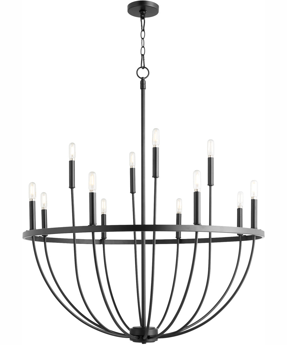 Tribute 12-light Chandelier Matte Black