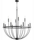 Tribute 12-light Chandelier Matte Black